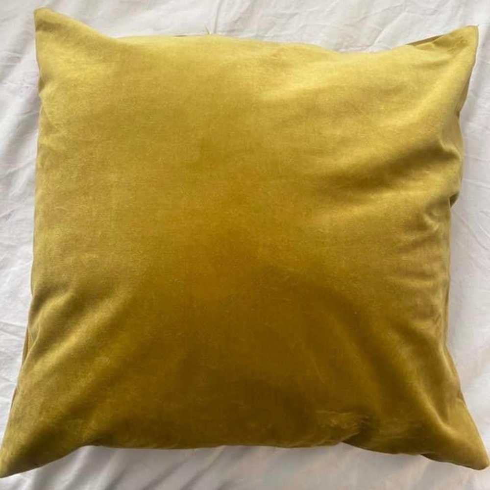 Gold velvet pillow